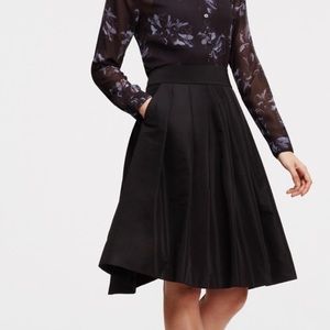 Ann Taylor Pleated Taffeta Skirt